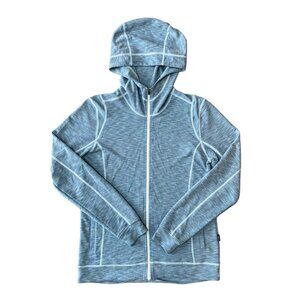 Kuhl Full Zip Hoodie Womens Small Lightweight Heathered Blue Green Long SLeeve